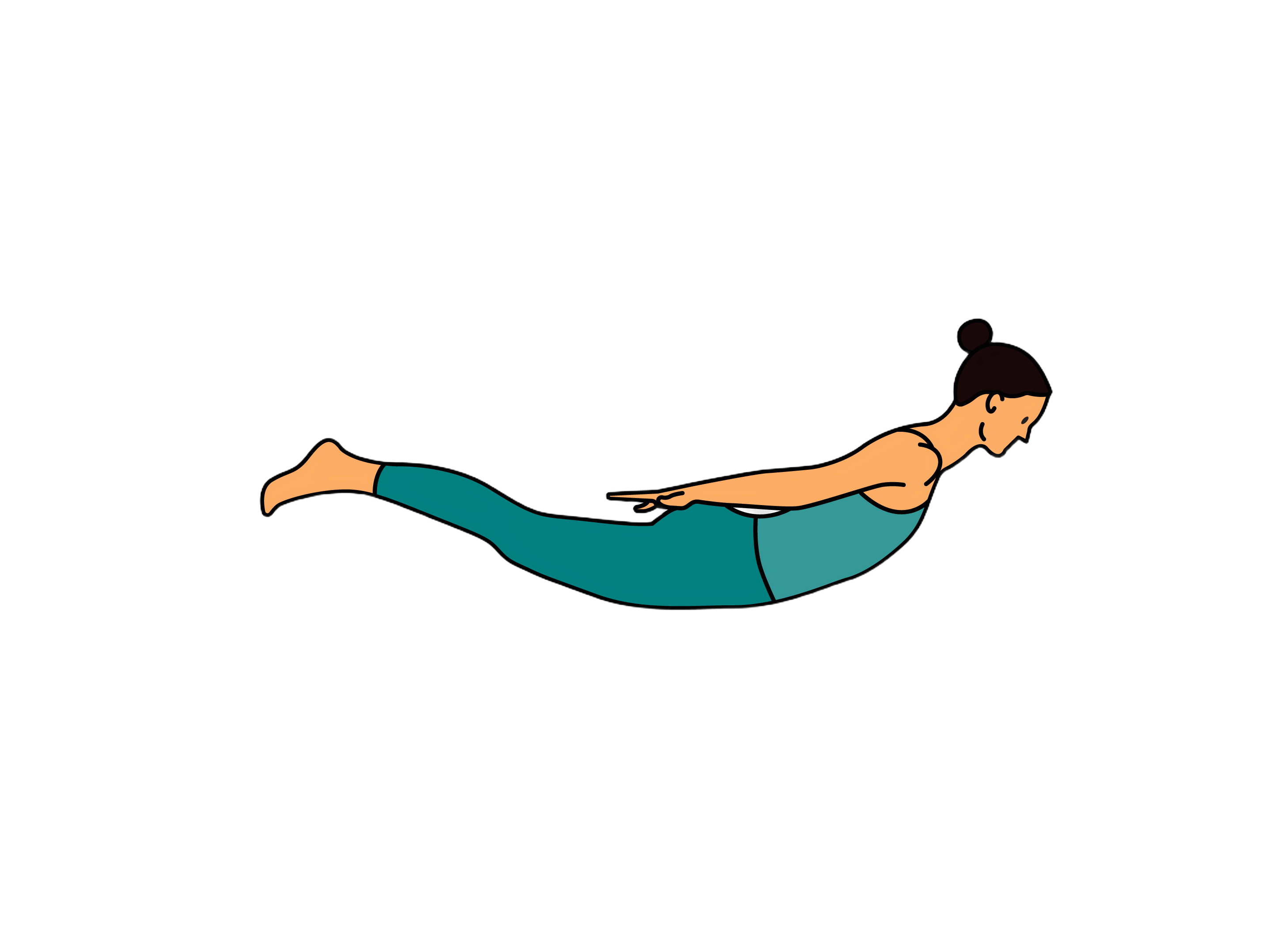 Take the image at URL https://om-yoga-studio.org/wp-content/uploads/2026/08/locust.jpg and replace its background with pure snow white (#FFFFFF). Keep the subject — the person doing yoga (locust pose) — completely unchanged.